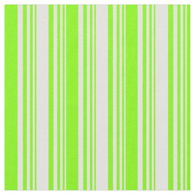 Light Cyan & Chartreuse Coloured Stripes Pattern Fabric (Close Up)