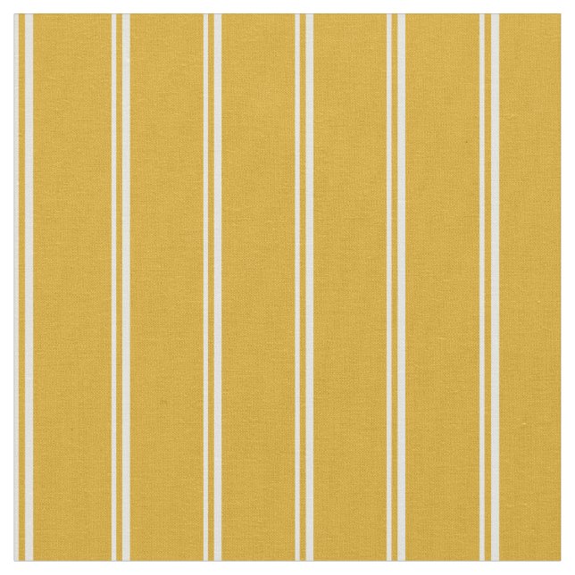 Light Cyan & Goldenrod Coloured Stripes Fabric (Close Up)