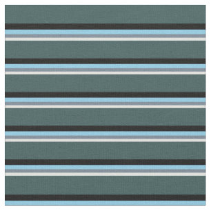 Light Cyan, Slate Grey, Sky Blue, Black & Grey Fabric