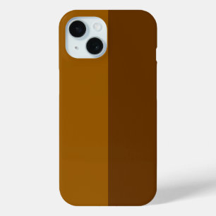 Light Dark Brown Part Half Sides Design iPhone 15 Case