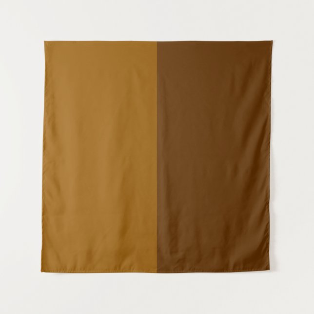 Light Dark Brown Part Half Sides Design Tapestry (Front)