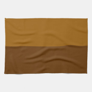 Light Dark Brown Part Half Sides Design Tea Towel