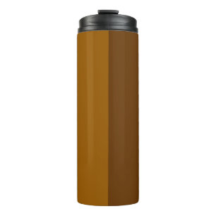 Light Dark Brown Part Half Sides Design Thermal Tumbler