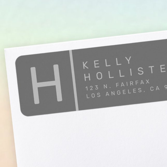 Light & Dark Grey's | Modern Return Address Label (Creator Uploaded)