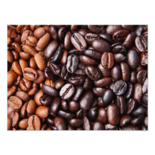 Light & Dark Roast Coffee Beans - Customised Blank Photo Print
