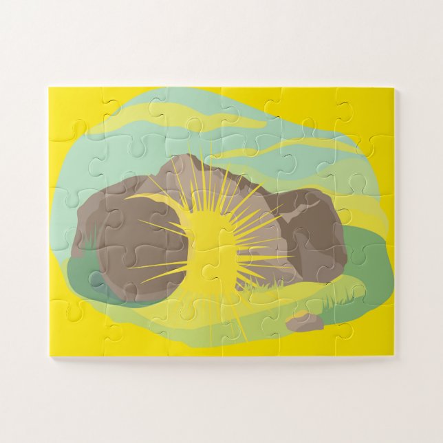 Light Destroys Darkness I Stone Rolled Away I 30pc Jigsaw Puzzle (Horizontal)