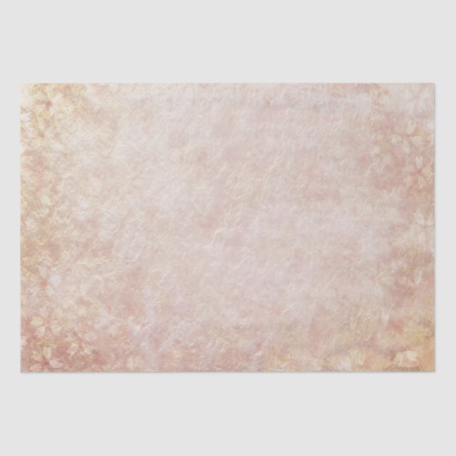 Light Distressed Urban Grunge Spring Flowers Tissue Paper (Front)