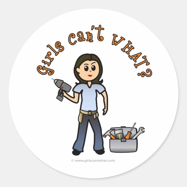 Light Do-It-Yourself Diva Classic Round Sticker (Front)