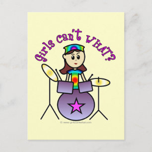 Light Drummer Girl Postcard