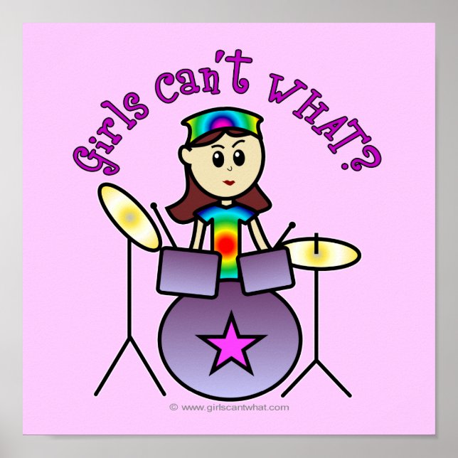 Light Drummer Girl Poster (Front)