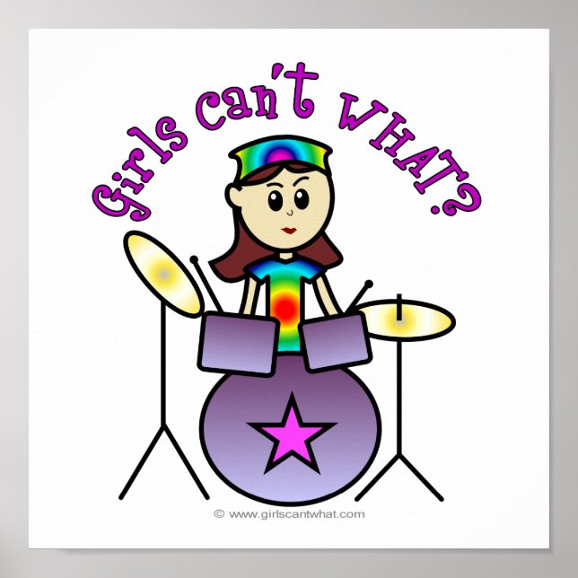 Light Drummer Girl Poster (Front)