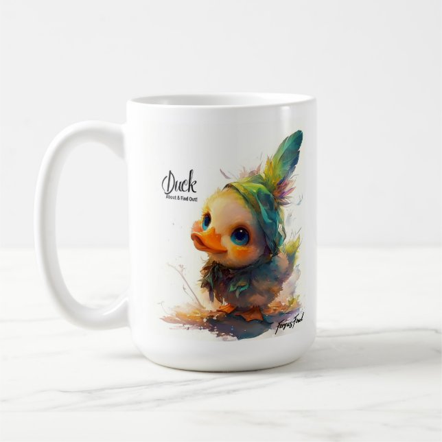 Light Duck About & Find Out Coffee Mug (Left)