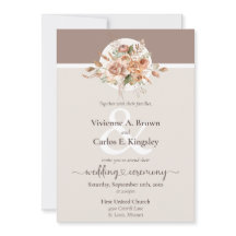 Light Earth Tone Floral Rustic Boho Wedding Photo