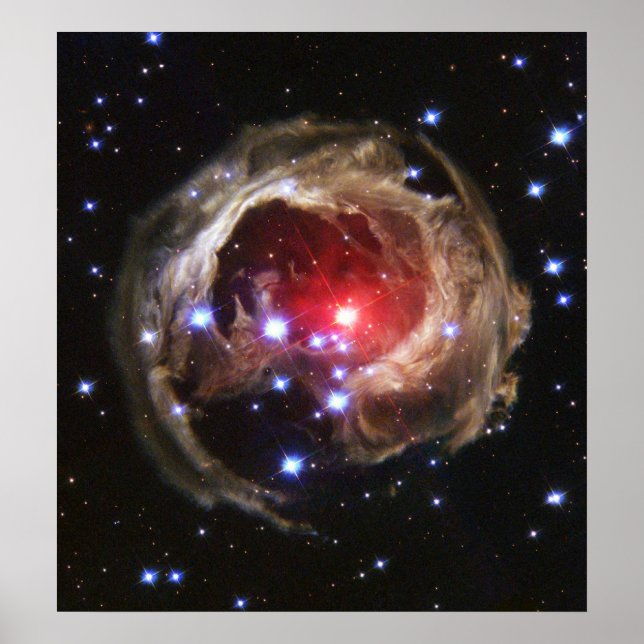 Light Echo Illuminates Dust Around Supergiant Star Poster (Front)