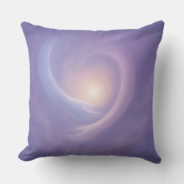 Light Embrace Lavender Abstract Energy Cushion (Front)