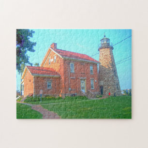 Light Erie Great Lakes Canada. Jigsaw Puzzle