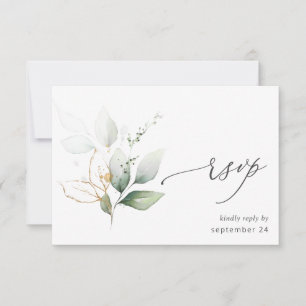 Light Eucalyptus Glow Gold w Meal RSVP Card 2