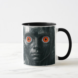 Light-eyed android mug