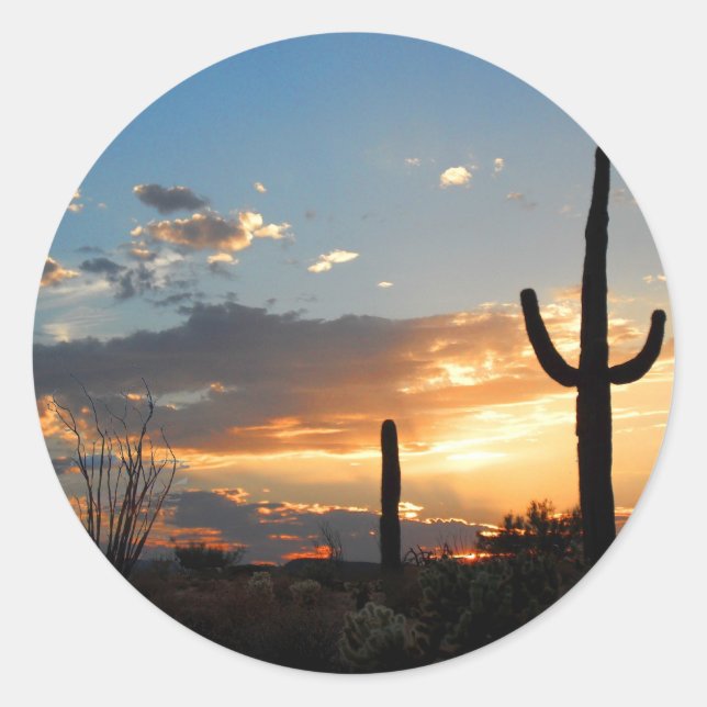 Light Fades in a Blaze Classic Round Sticker (Front)