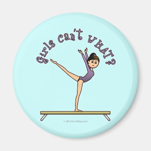 Light Female Gymnast on Balance Beam Magnet