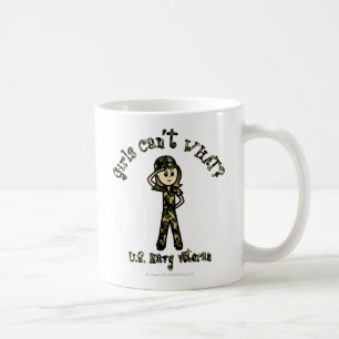 Light Female Navy Veteran Coffee Mug