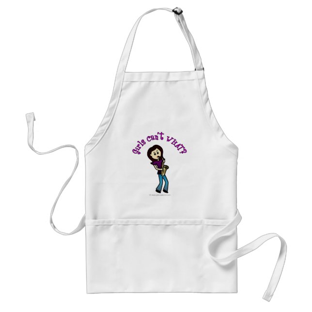 Light Female Saxophone Player Standard Apron (Front)