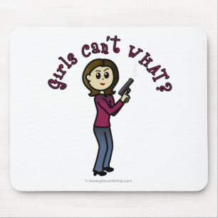 Light Female Sharpshooter Mouse Pad