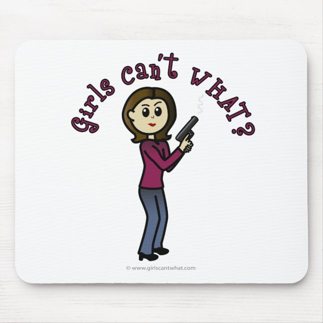 Light Female Sharpshooter Mouse Pad (Front)