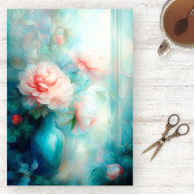 Light-Filled Floral Watercolor Tissue Paper
