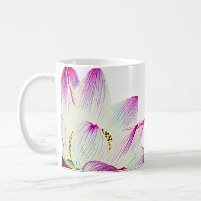 *~*  Light Filled Lotus Reiki Yoga Massage Etheral Coffee Mug (Left)