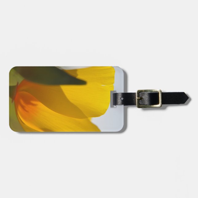 Light Filled Poppy Luggage Tag (Front Horizontal)
