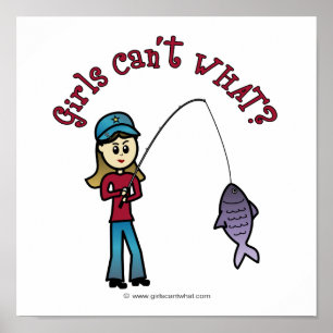 Light Fishing Girl Poster