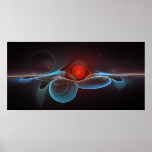 'Light Flame Abstract 155' Poster