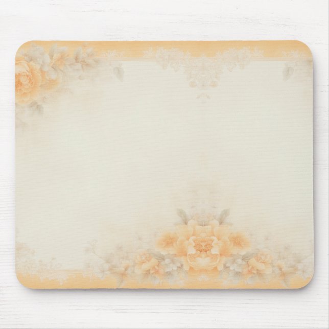 Light Floral Mouse Pad (Front)