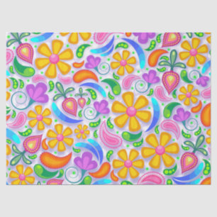 light floral tissue paper