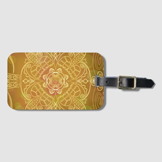 Light flower luggage tag (Front Horizontal)