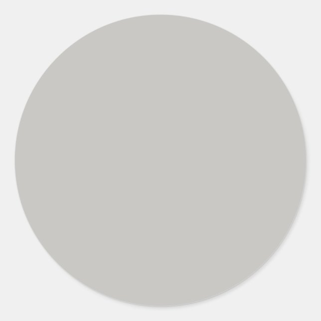 Light French Grey Solid Colour Classic Round Sticker (Front)