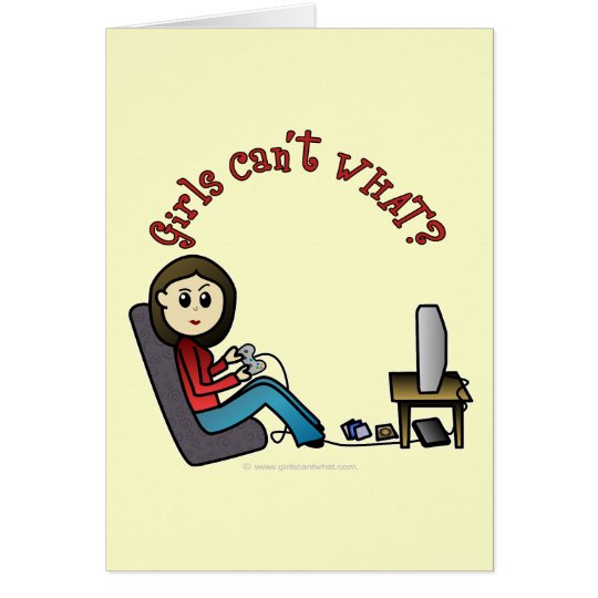 Light Gamer Girl Card