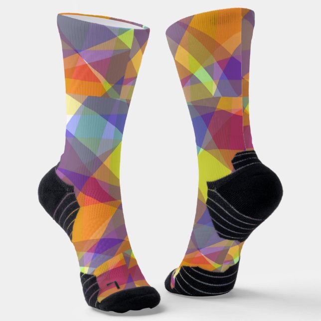 Light Geometric - Athletic Socks (Angled)