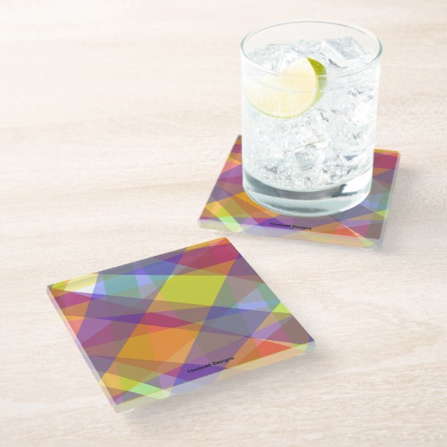 Light Geometric - Glass Coaster (Angled)
