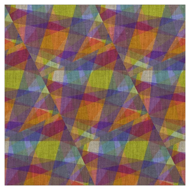 Light Geometric - Natural Linen Fabric (Swatch)