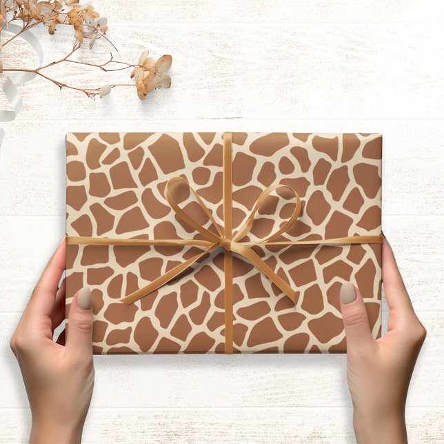 Light Giraffe Animal Print Safari Theme Wrapping Paper (Creator Uploaded)