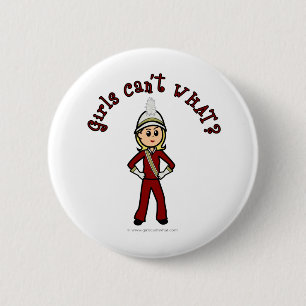 Light Girl in Red Marching Band Uniform 6 Cm Round Badge
