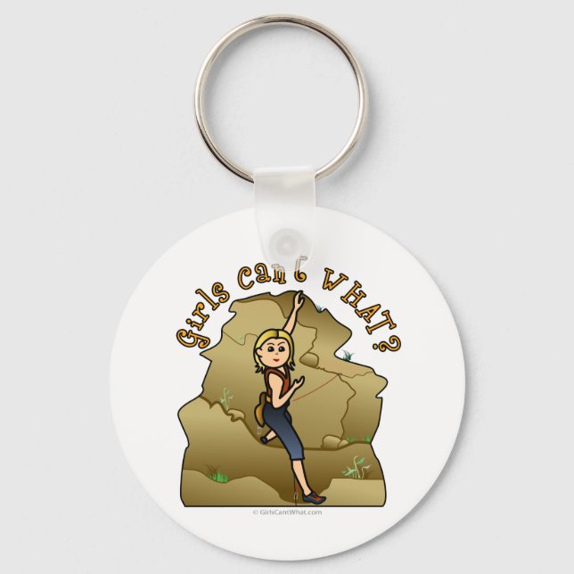 Light Girl Rock Climber Key Ring (Front)
