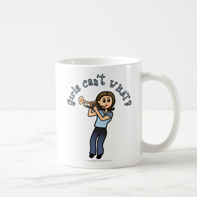 Light Girl Trumpet Player Coffee Mug (Right)
