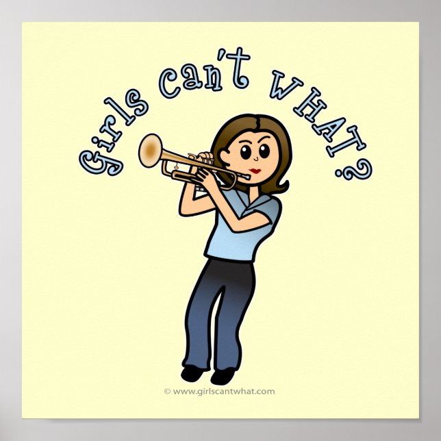 Light Girl Trumpet Player Poster (Front)