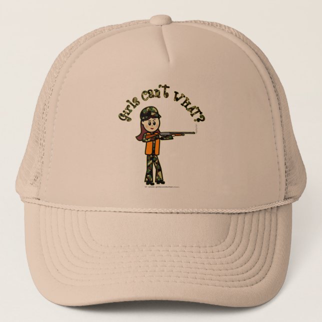 Light Girls Hunting Trucker Hat (Front)