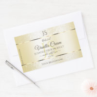 Light Gold Cream Glitter Product Labels Initials