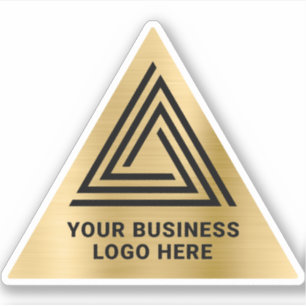 Light Gold Faux Foil Black Triangular Logo