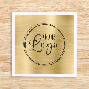 Light Gold Foil Business Logo Napkin
